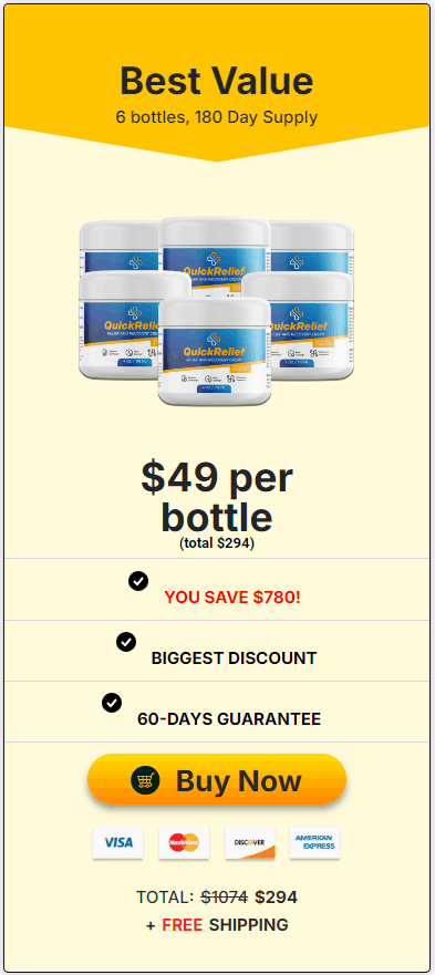 Buy Quick Relief 6 Bottle